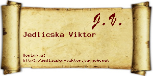 Jedlicska Viktor névjegykártya